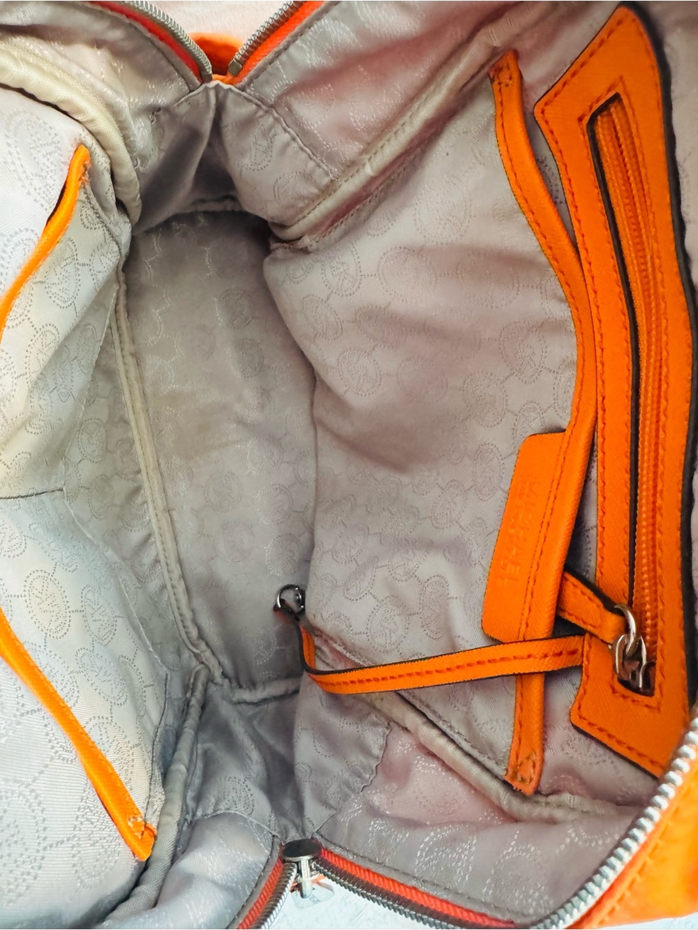 Michael Kors Orange Nylon Backpack - Picture 4 of 5